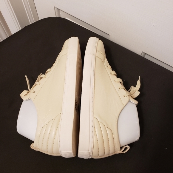 EUC Seychelles Off White Leather Laceup Casual Sneaker Shoes Size 9 - Picture 4 of 10